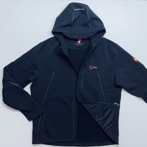 Engelbert Strauss Softshell Work Jacket Mens XL Hooded Fleece Lined Black German